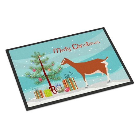 Carolines Treasures Toggenburger Goat Christmas Indoor or Outdoor Mat - 18 x 27 in. BB9248MAT